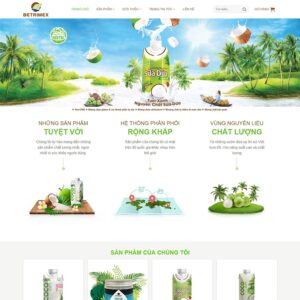 Theme website bán sữa dừa